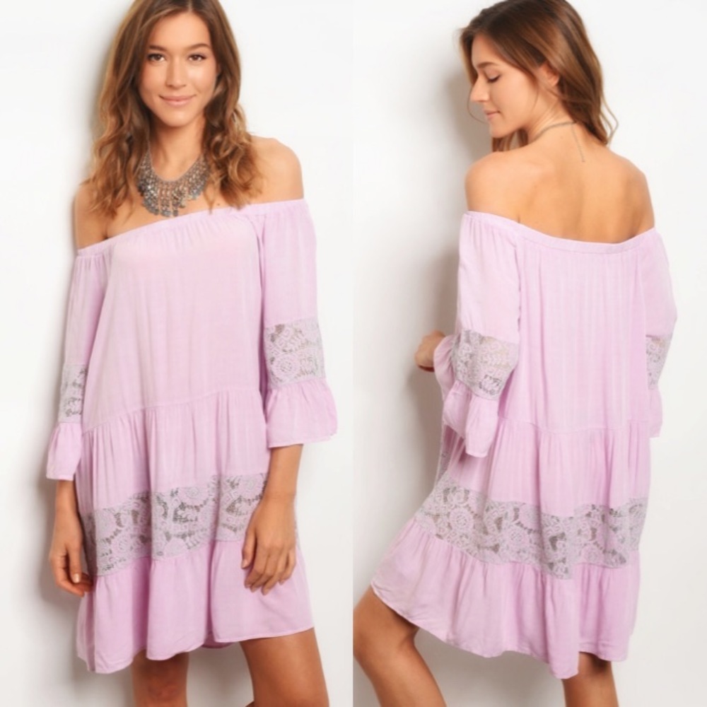 ✨JUST IN✨Swim Cover Up Boho Off The Shoulder Lace Tier beach pool